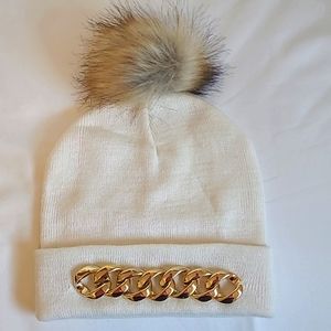 Steve Madden Cream Knit Beanie